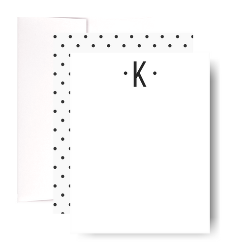 Studio Lemonade Monogram K Notecards