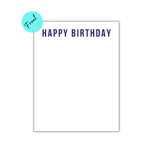 Happy Birthday - Set of 20 Notecards + 20 Envelopes