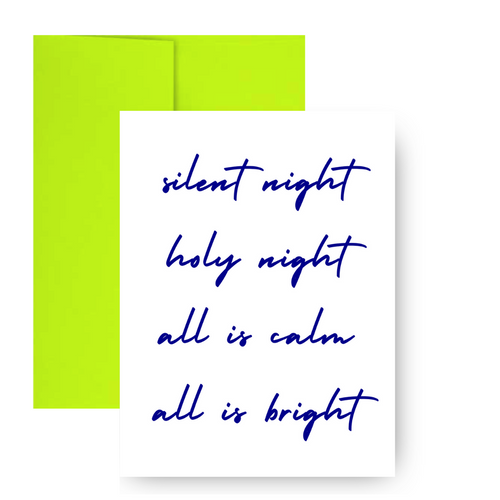 SILENT NIGHT HOLY NIGHT GREETING CARD
