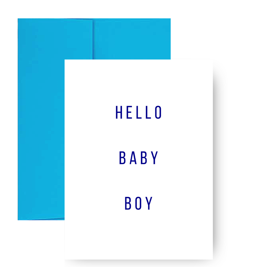 HELLO BABY BOY Greeting Card