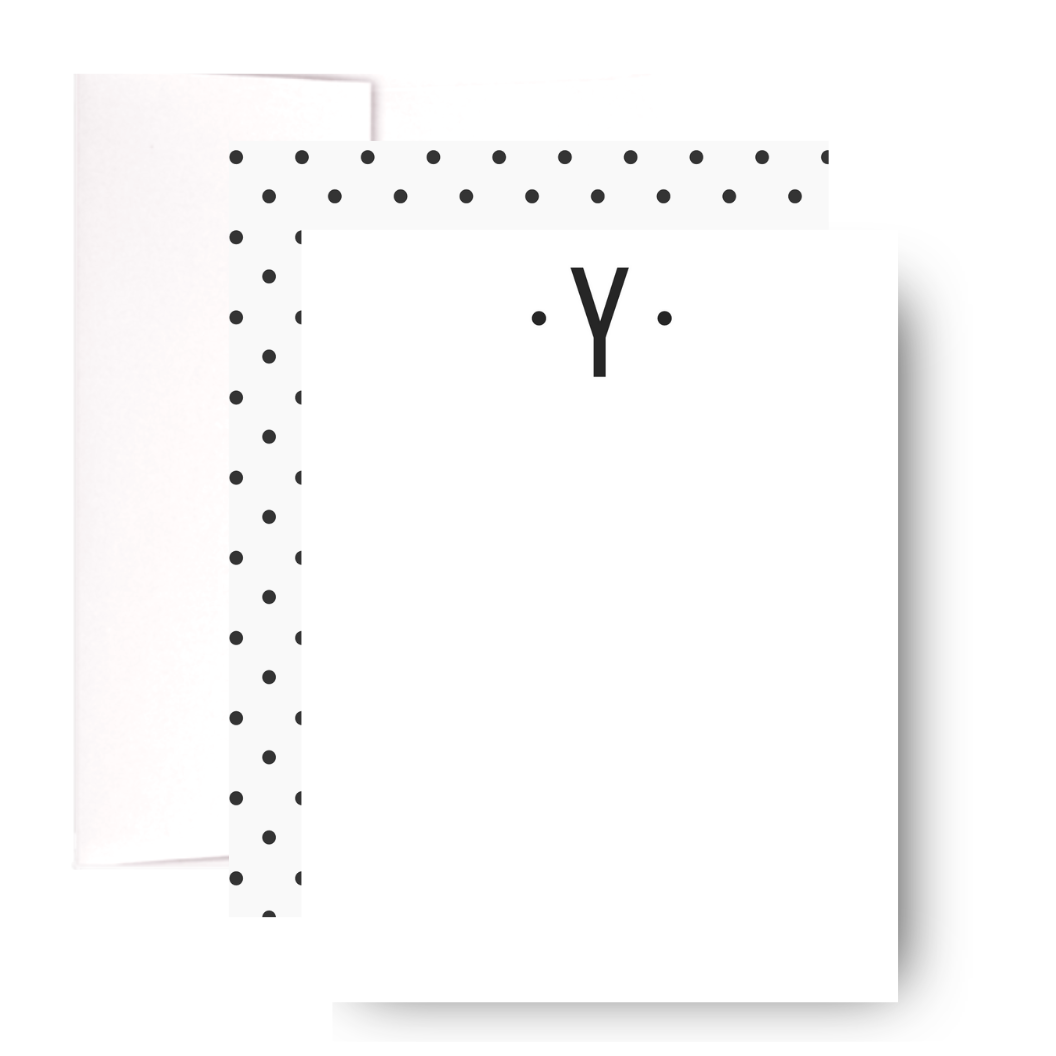 Monogram Notecard Set Y