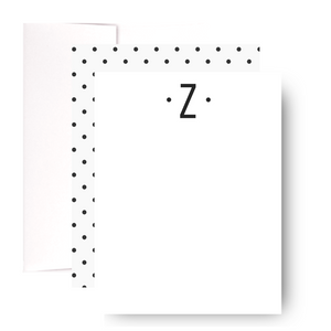 Monogram Notecard Set Z