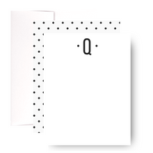 Load image into Gallery viewer, Monogram Notecard Set Q

