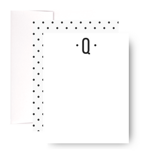 Monogram Notecard Set Q