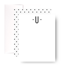 Load image into Gallery viewer, Monogram Notecard Set U
