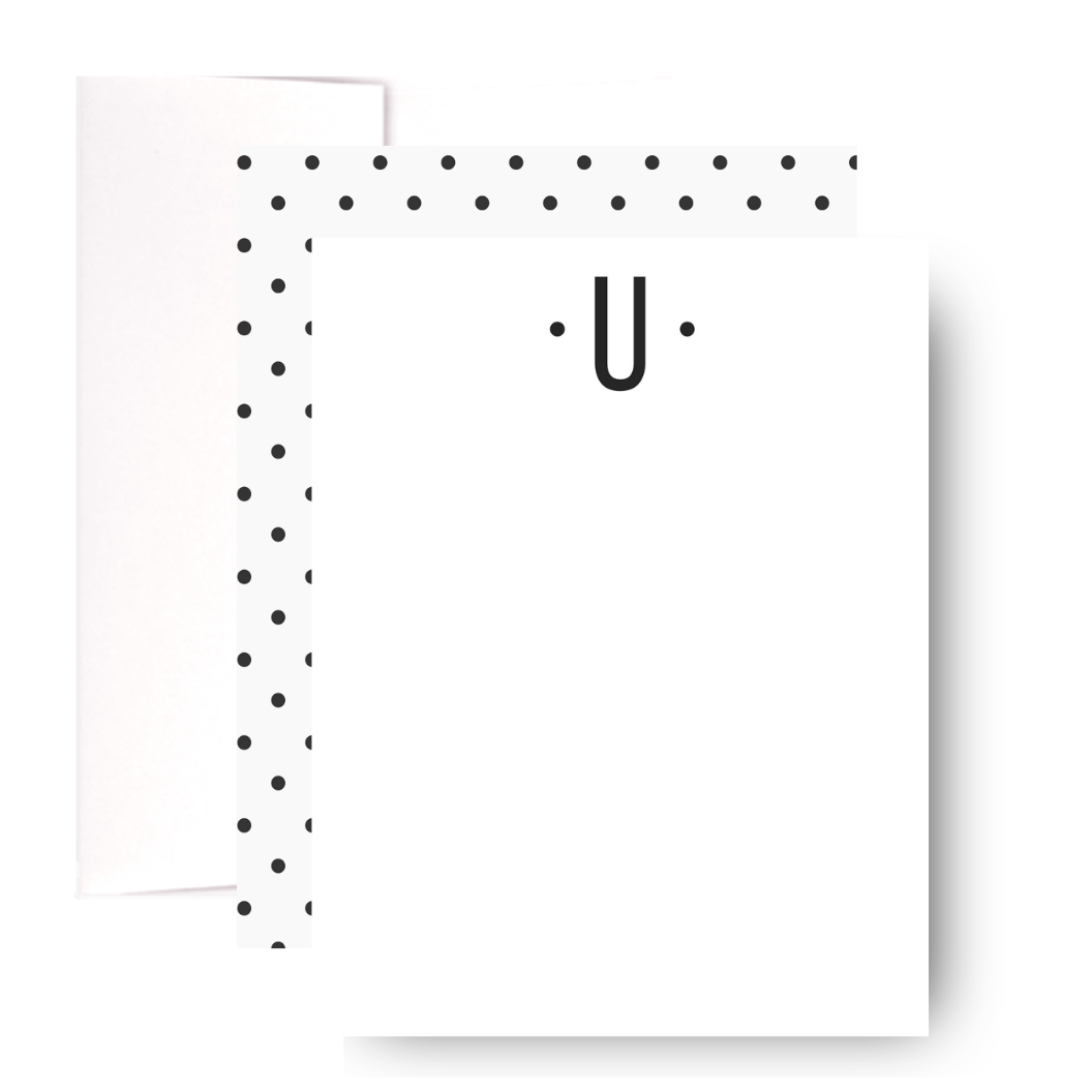 Monogram Notecard Set U