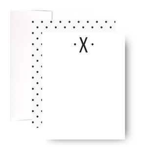 Monogram Notecard Set X