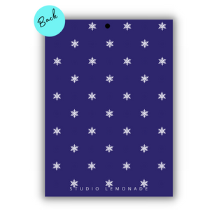 XL Holiday Gift Tags - Qty 10  | Blue Mini Snowflakes  |  3.25" x 4.5"﻿