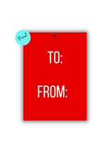 Load image into Gallery viewer, XL Holiday Gift Tags - Qty 10  |  Red Mini Christmas Trees  |  3.25&quot; x 4.5&quot;﻿
