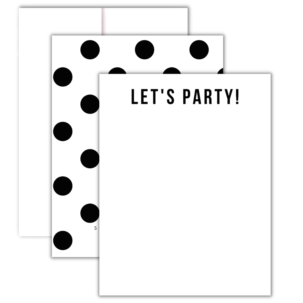 Let's Party Notecard Set
