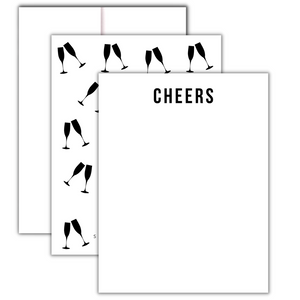 CHEERS - Set of 20 Notecards + 20 Envelopes