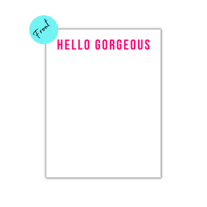 HELLO GORGEOUS - Set of 20 Notecards + 20 Envelopes
